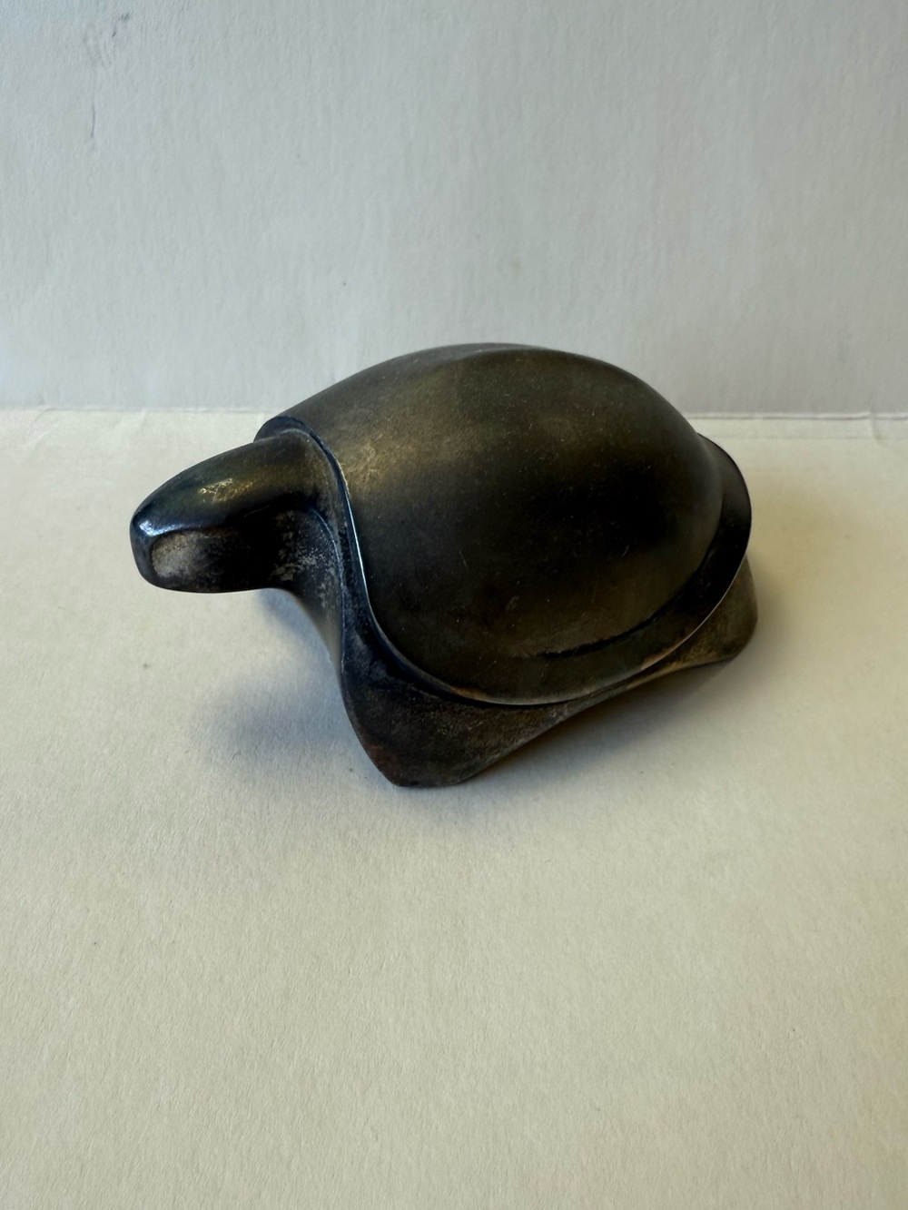 Vintage 70’s Dansk Zoo Silver-Plated Turtle Paperweight Sculpture Figurine.